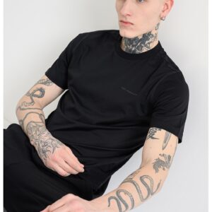 Tricou cu decolteu rotund - Negru