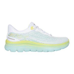 Pantofi sport slip-ins din plasa Summits Plus Light Speed - Alb/Verde lime