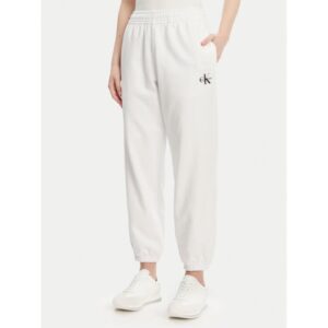 Pantaloni sport dama - alb - bumbac/poliester -