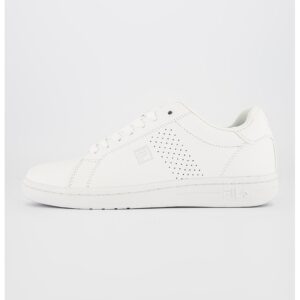 Pantofi sport low-top din piele ecologica cu detalii perforate Crosscourt 2 - Alb