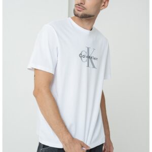 Tricou din bumbac cu imprimeu logo - Alb/Gri