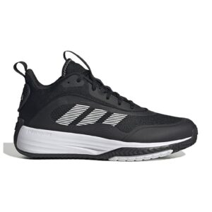 adidas Sportswear - Pantofi mid-high Own The Game cu detalii contrastante - pentru baschet - Alb/Negru stins