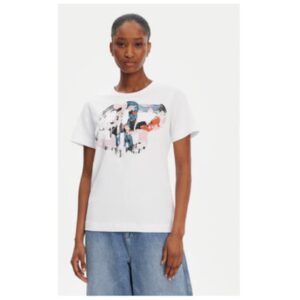 Tricou dama  252110425260 - Bumbac organic - Alb - Alb