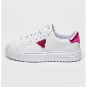 Pantofi sport de piele cu logo - Fucsia/Alb optic
