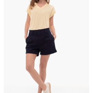 Pantaloni scurti din denim E-Candy pentru femei - bleumarin inchis - Bleumarin inchis