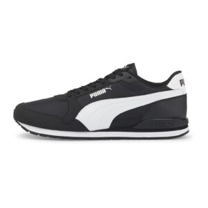 Pantofi sport unisex de piele ecologica si material textil ST Runner v3 - Alb/Negru