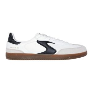 Pantofi sport din piele si piele ecologica Hotshot - Negru/Alb optic