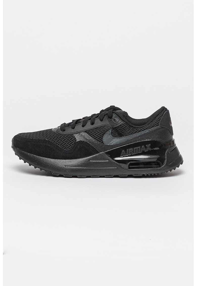 Pantofi sport cu detalii de piele intoarsa Air Max SYSTM - Negru stins - 10