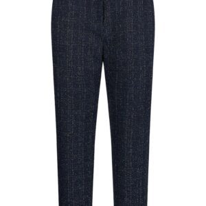 Pantaloni regular fit cu talie medie - Albastru inchis