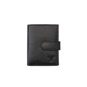 Port-card barbati  Piele naturala - Negru