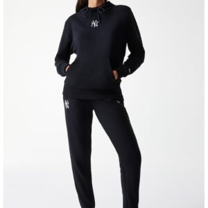 Pantaloni de trening din amestec de bumbac cu logo brodat - Negru
