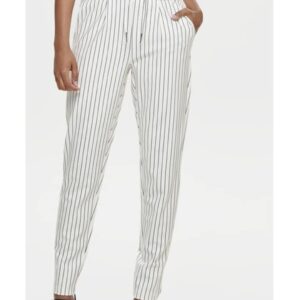 Pantaloni din material 15176615 Alb Regular Fit - Viscoza