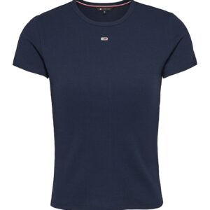 Tricou slim fit cu striatii - Albastru ultramarin