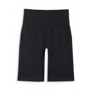 Sort De Antrenament Femei - Talie Inalta - Push-Up - Material Elastic Fara Cusaturi - MULTI ACTIVE - Negru Intens