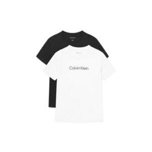 Set 2 tricouri unisex copii - alb - negru - bumbac - Alb/Negru