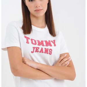 Tricou din bumbac cu imprimeu logo - Alb/Roz
