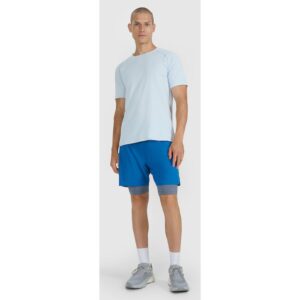 Sort Alergare Barbati Running - Material Usor si Flexibil - Confortabil si Reflectorizant - Buzunare Utilitare - 78645 - Bleumarin inchis