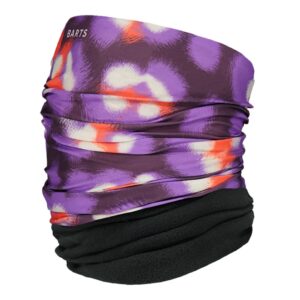 Guler din fleece cu model circular - Portocaliu mandarina/Violet prafuit/Ametist