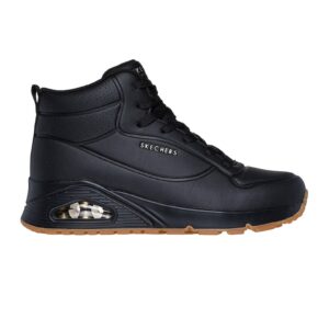 Pantofi sport inalti de piele ecologica - Negru