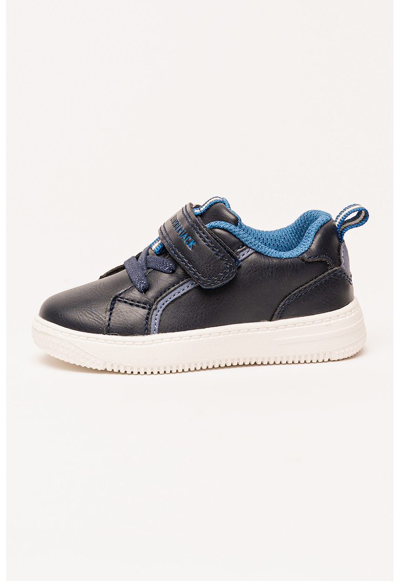 Pantofi sport low-cut de piele ecologica cu sireturi elastice - Albastru ultramarin