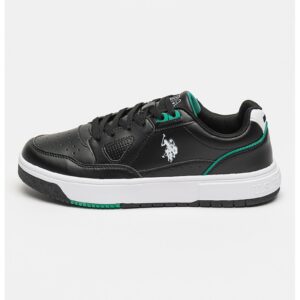 Pantofi sport din piele ecologica Leni - Verde/Negru