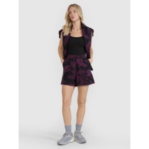 Pantaloni sport dama mov/negru - de trening