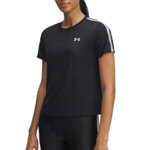 Tricou cu benzi logo laterale pentru fitness Tech - Alb/Negru