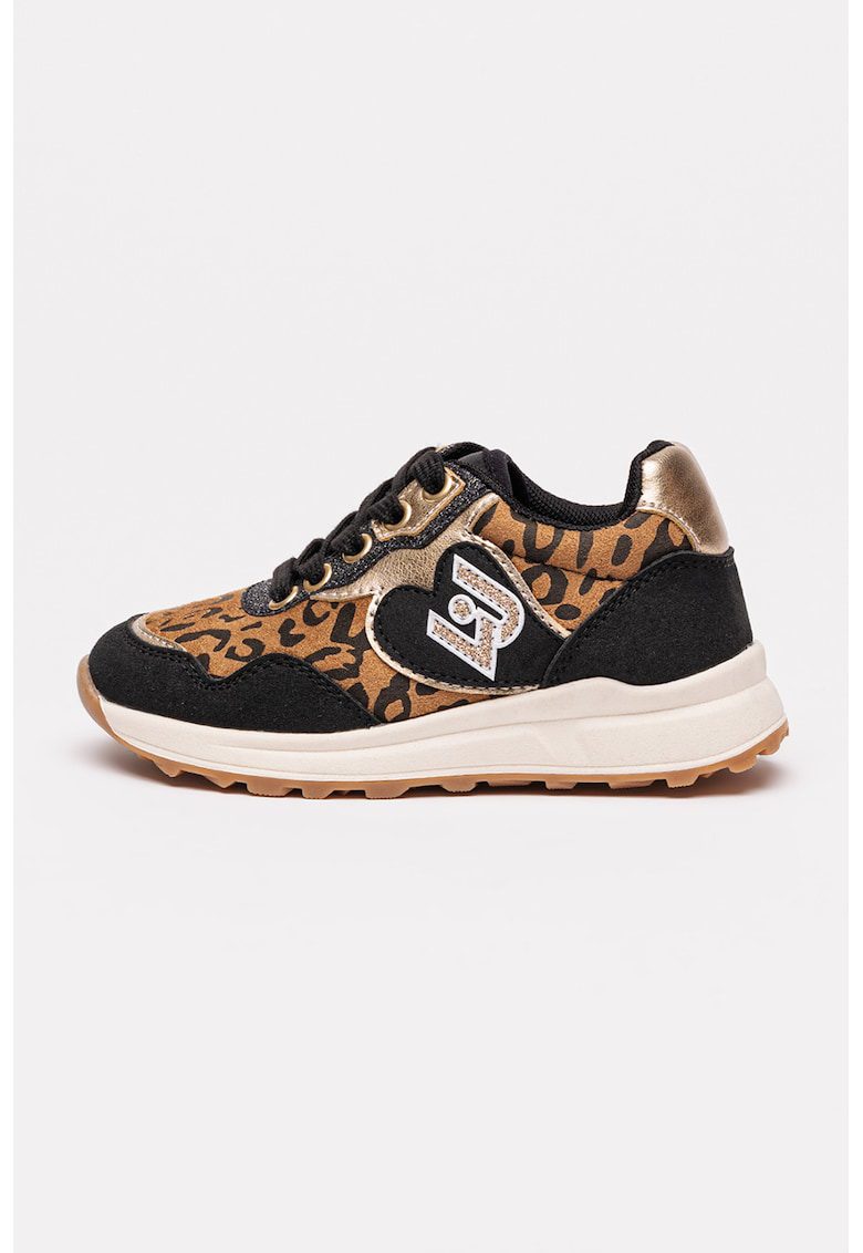 Pantofi sport low-cut cu model colorblock - Negru/Maro