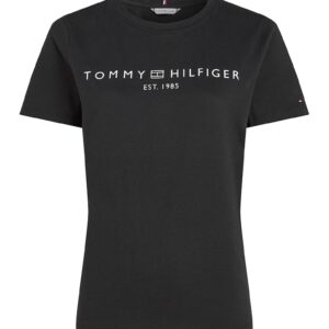 Tricou din bumbac cu imprimeu logo - Alb/Negru