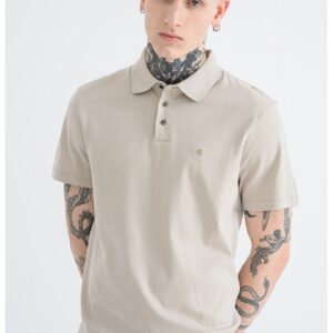 Tricou polo din bumbac cu monograma brodata discreta