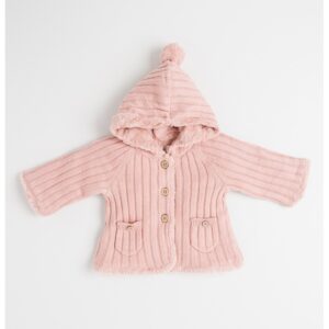 Cardigan tricotat cu nasturi - Roz deschis