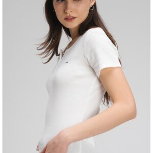 Tricou din bumbac cu logo brodat discret