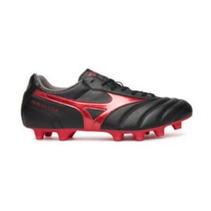Pantofi de fotbal barbati - piele ecologica - negru/rosu