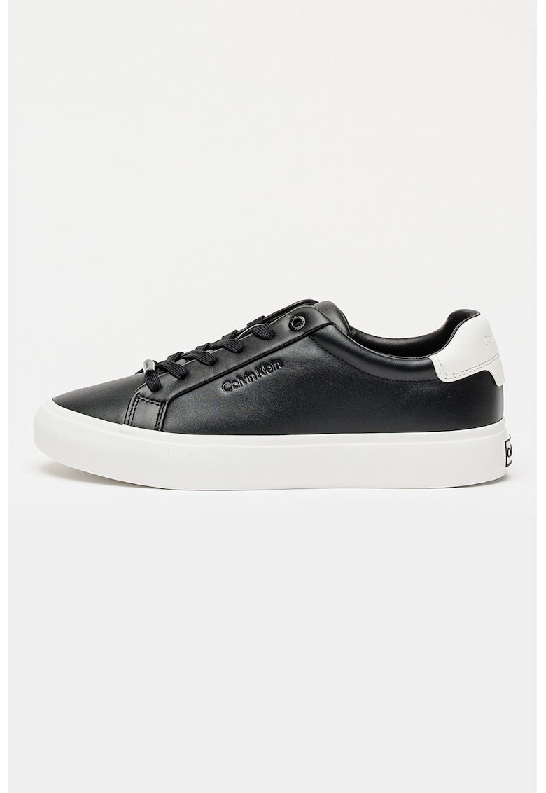 Pantofi sport low-cut de piele - Negru