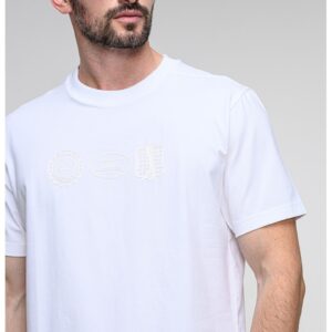 Tricou cu decolteu rotund - Alb optic