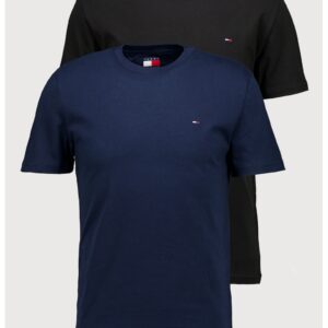 Set de tricouri slim fit din bumbac - 2 piese - Negru stins/Bleumarin