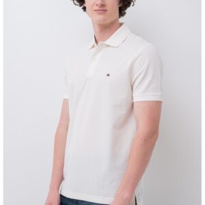 Tricou polo regular fit - Crem