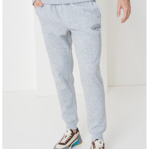 Pantaloni de trening cu talie medie - Gri deschis melange