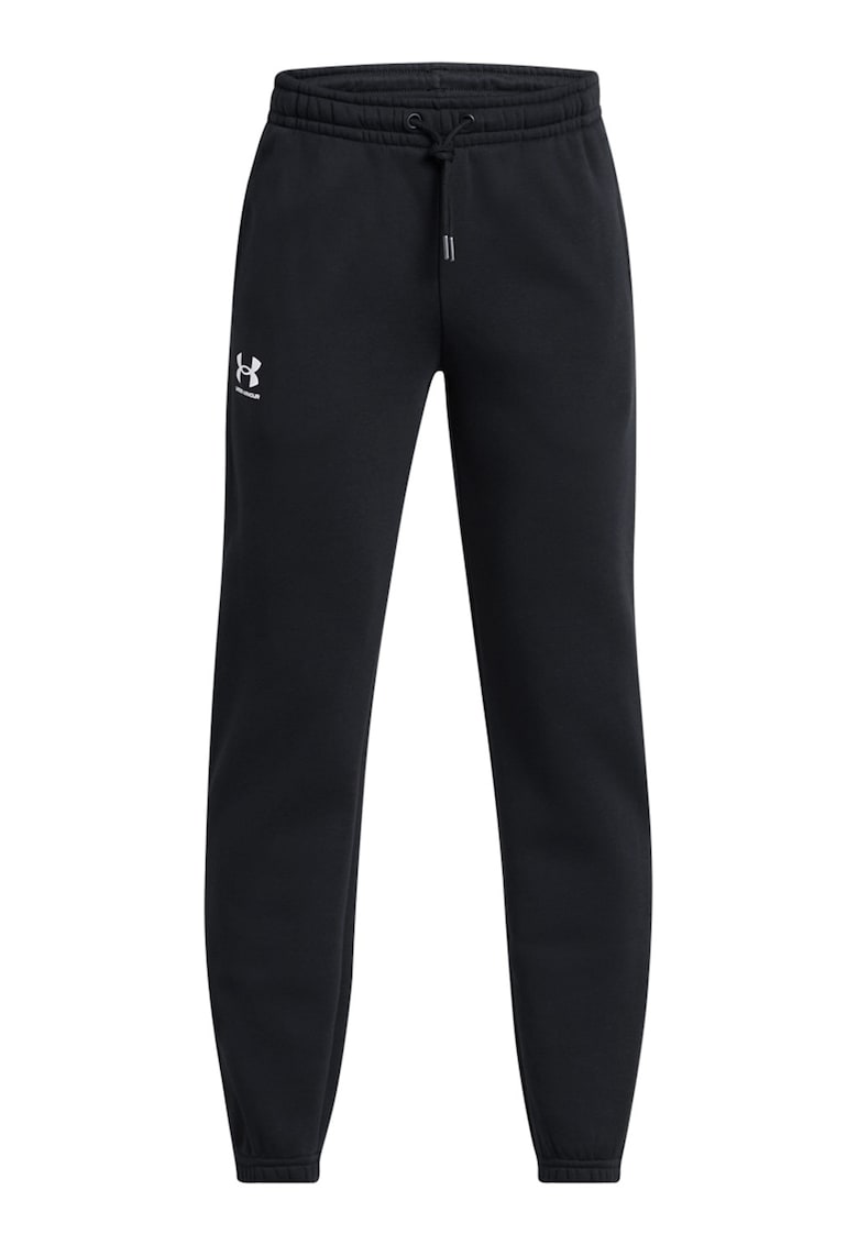 Pantaloni jogger din fleece cu snur Icon - Alb/Negru