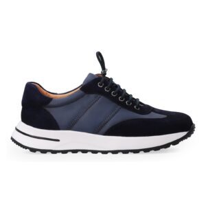 Pantofi sport cu sireturi elastice - Albastru/Bleumarin