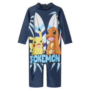 Salopeta copii - bleumarin - 85% poliester - 15% elastan - model Pokemon