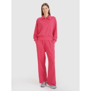 Pantaloni Roz Oversize Bumbac - Roz