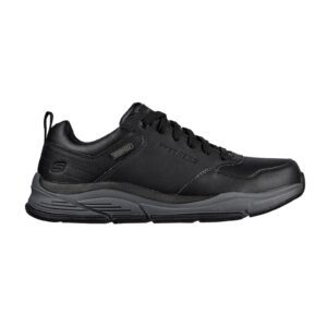 Pantofi sport impermeabili de piele cu insertii de piele ecologica Bengao-Hombre - Negru/Gri inchis