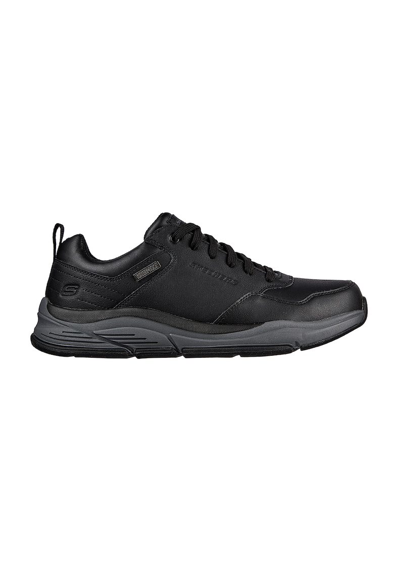 Pantofi sport impermeabili de piele cu insertii de piele ecologica Bengao-Hombre - Negru/Gri inchis