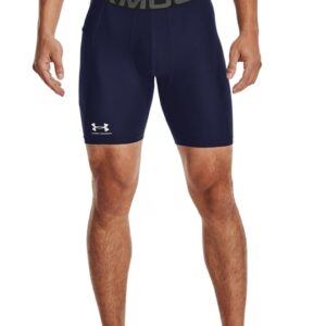 Colanti scurti de compresie pentru fitness HeatGear® - Negru/Albastru ultramarin