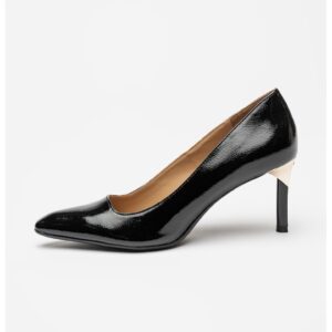 Pantofi din piele ecologica cu varf patrat - Negru