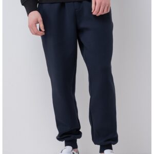 Pantaloni de trening din amestec de bumbac cu snur de ajustare - Bleumarin