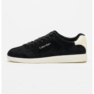 Pantofi sport de piele intoarsa cu logo lateral si talpa joasa - Alb/Negru