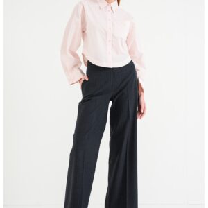 Pantaloni ampli in dungi Hambala - Gri antracit