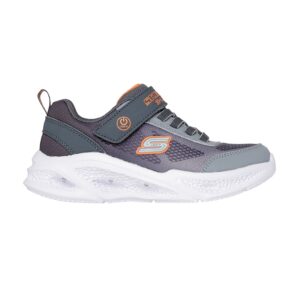 Pantofi sport cu velcro Meteor-Lights - Krendox - Portocaliu/Gri cenusiu